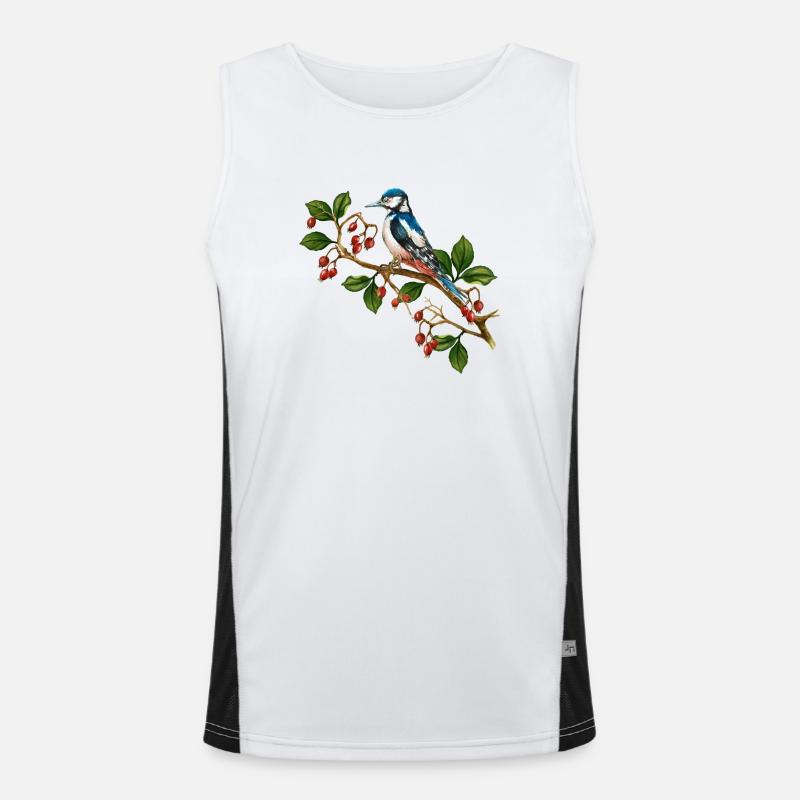 Bunter Vogel Funktionelles Kontrast-Tank Top für Männer 