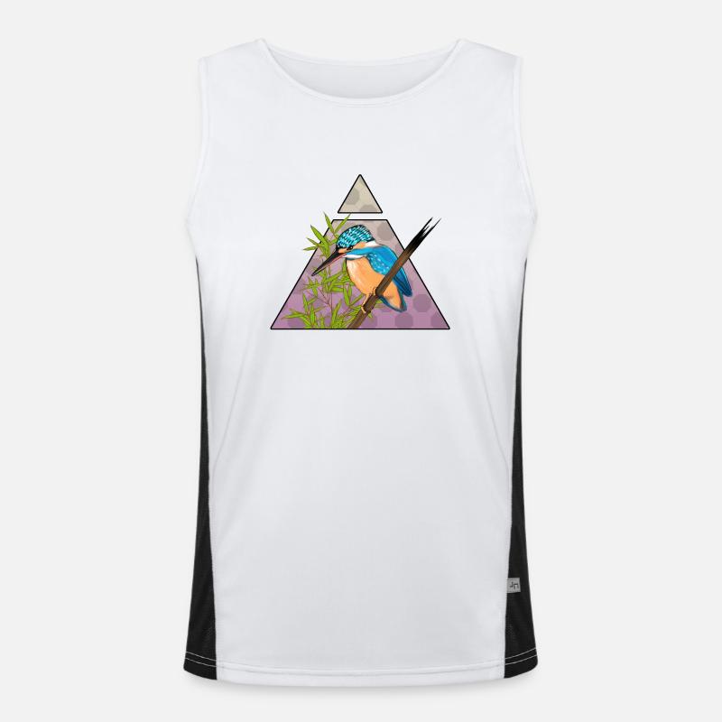 Eisvogel Funktionelles Kontrast-Tank Top für Männer 