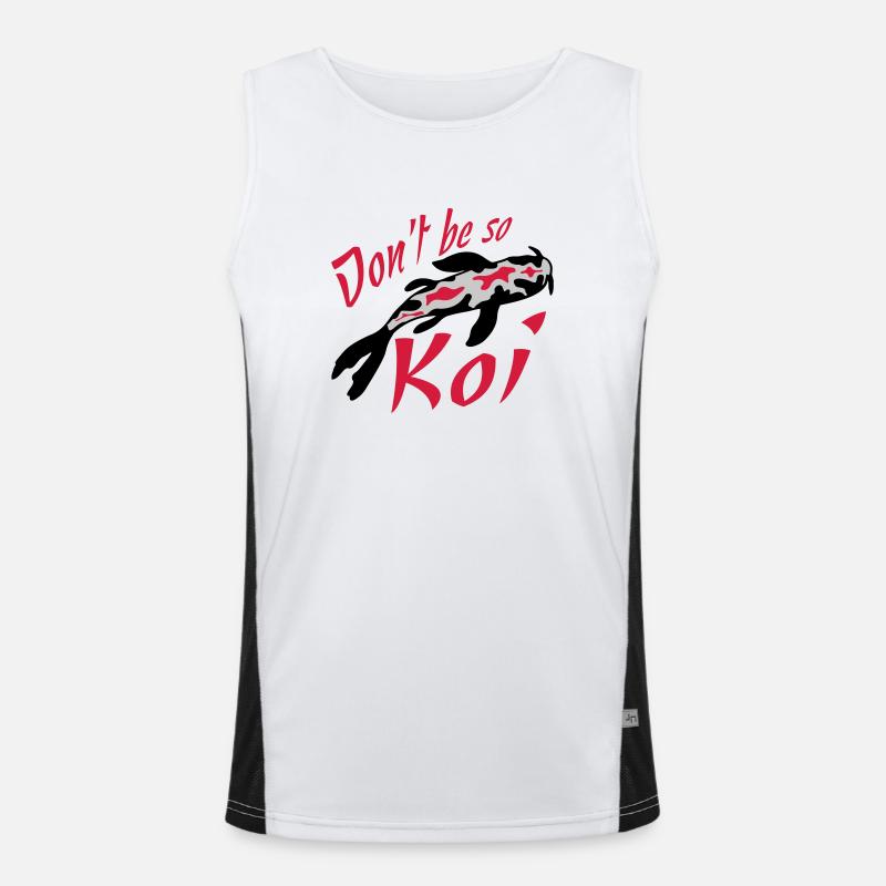 Dont be so Koi Funktionelles Kontrast-Tank Top für Männer 