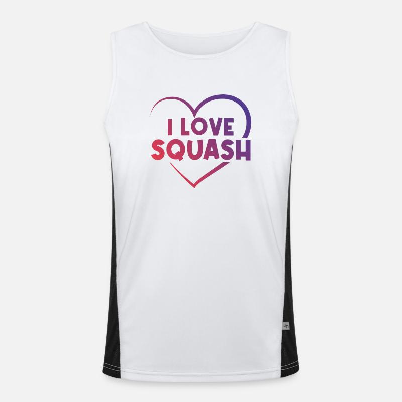 I love squash heart Men's Functional Contrast Tank Top 