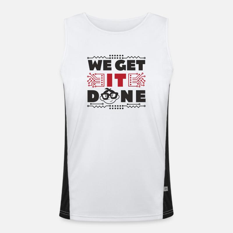 We get IT done IT-Fachmann Informatiker Computer Men's Functional Contrast Tank Top 