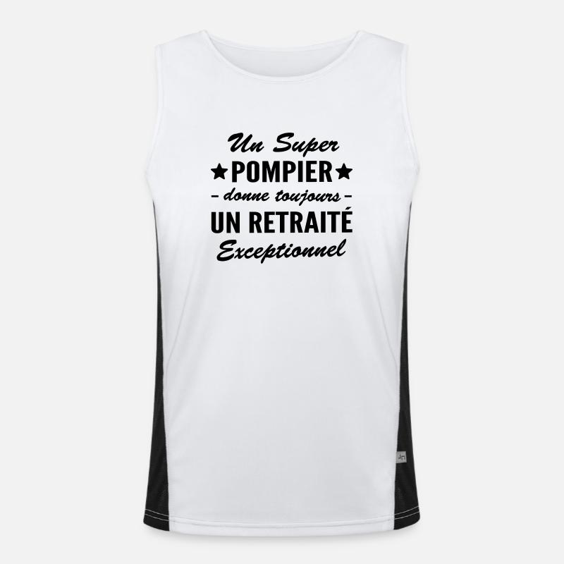 super pompier - retraité exceptionnel Débardeur respirant contrasté Homme 