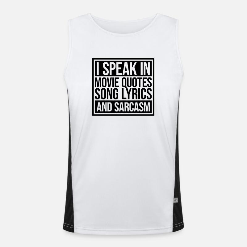 speak lyrics and sarcasm Men's Functional Contrast Tank Top 