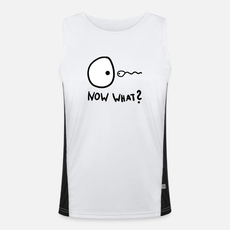 funny sperm with funny egg - what now? Men's Functional Contrast Tank Top 
