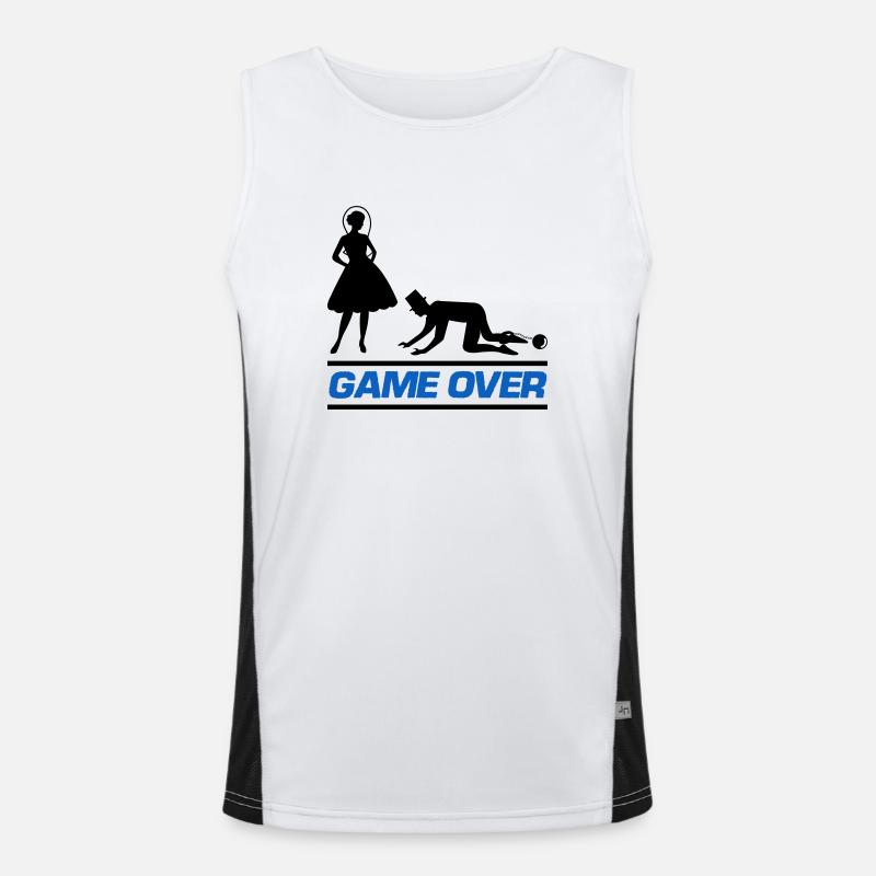 Married couple Game Over Men's Functional Contrast Tank Top 