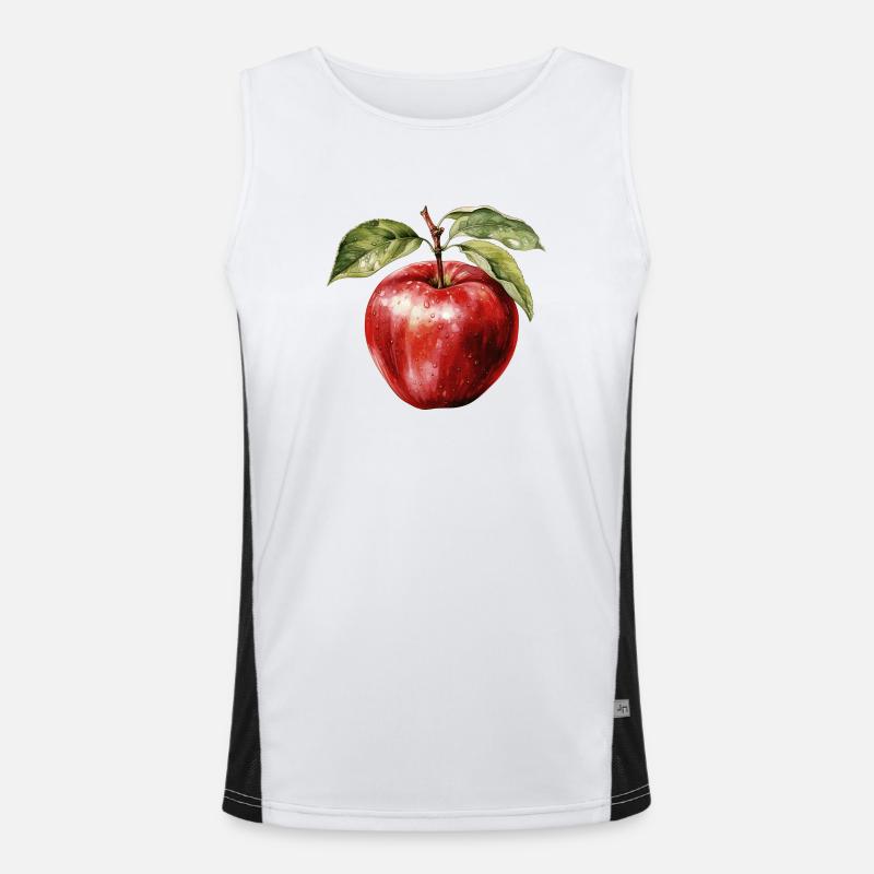 Apfel Funktionelles Kontrast-Tank Top für Männer 