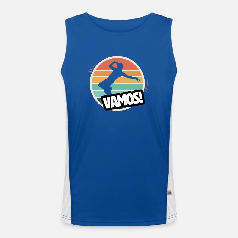 Vamos Retro Breakdance Funktionelles Kontrast-Tank Top für Männer 