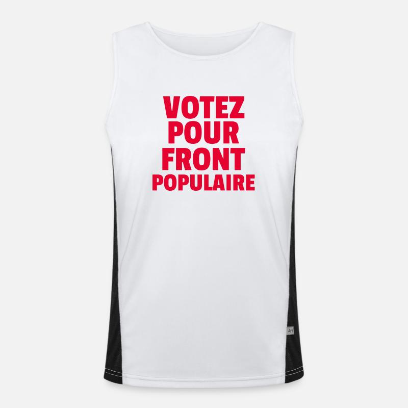 Front populaire - élections législatives 2024 Débardeur respirant contrasté Homme 
