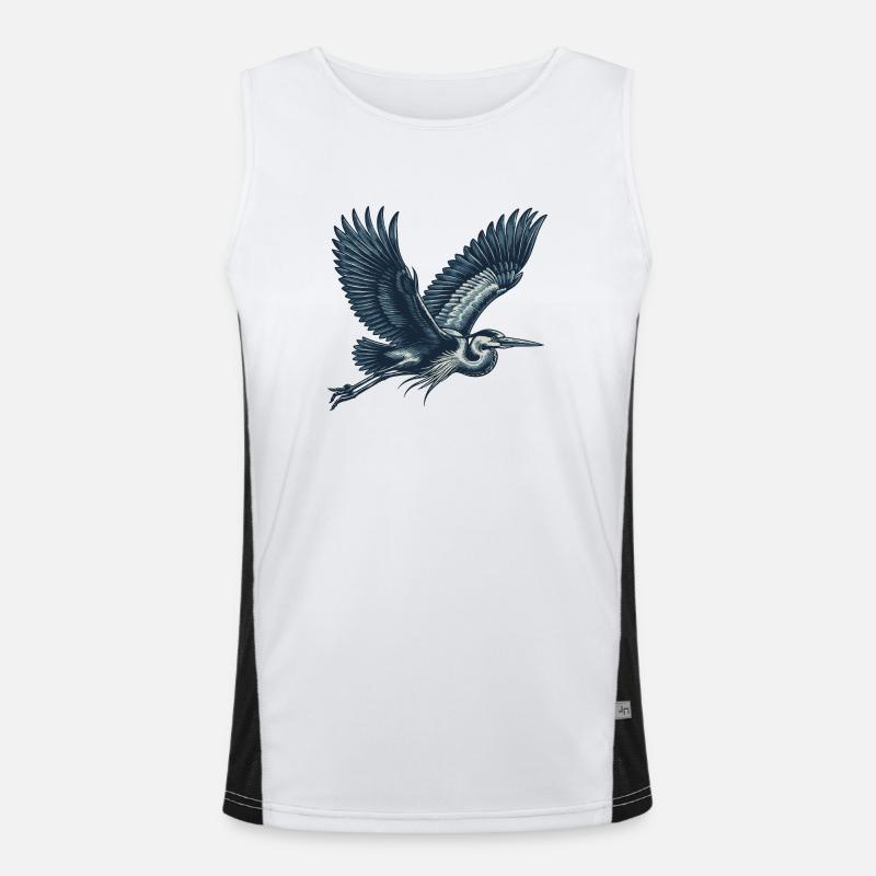 Reiher Funktionelles Kontrast-Tank Top für Männer 
