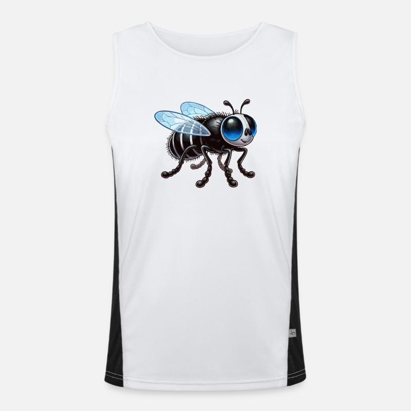 Stubenfliege Funktionelles Kontrast-Tank Top für Männer 