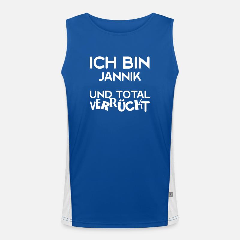 First name Jannik Men's Functional Contrast Tank Top 