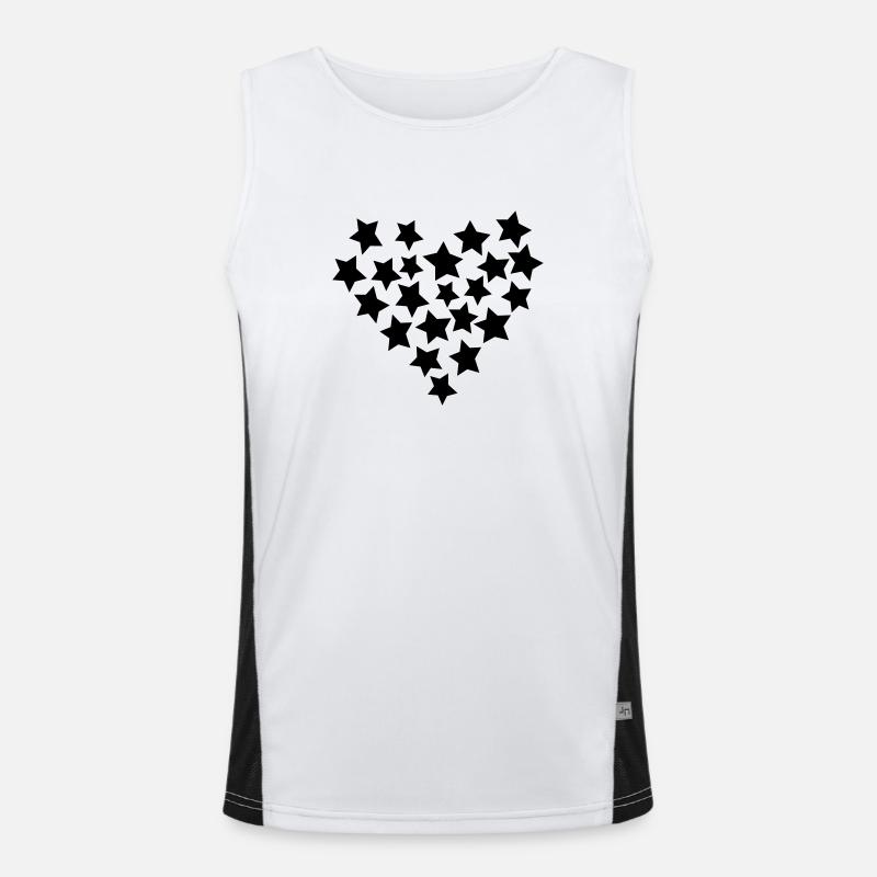 Sternenherz Funktionelles Kontrast-Tank Top für Männer 