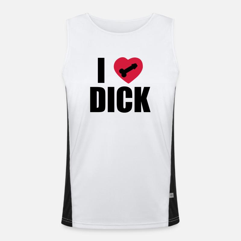 I Love Dick Funktionelles Kontrast-Tank Top für Männer 