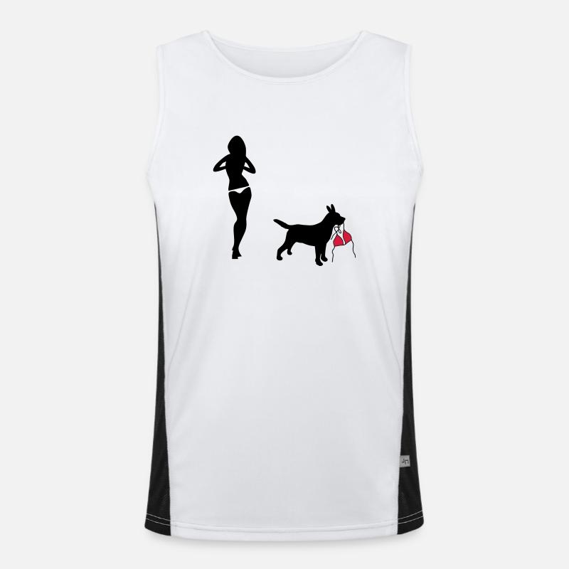 hund Funktionelles Kontrast-Tank Top für Männer 