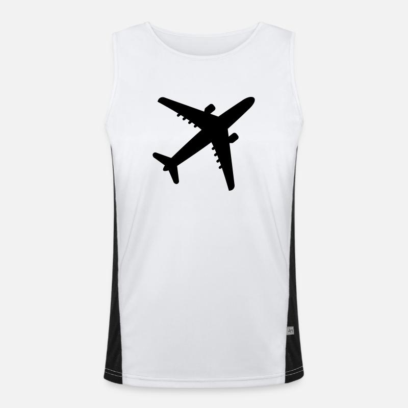 Flugzeug Funktionelles Kontrast-Tank Top für Männer 