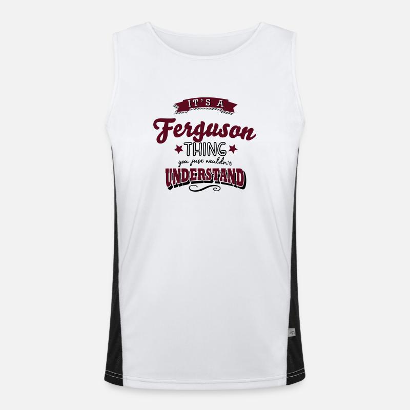 its a ferguson name surname thing Men's Functional Contrast Tank Top 