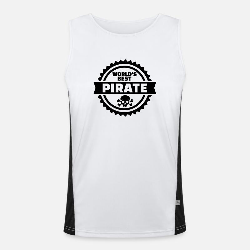 Pirat Funktionelles Kontrast-Tank Top für Männer 