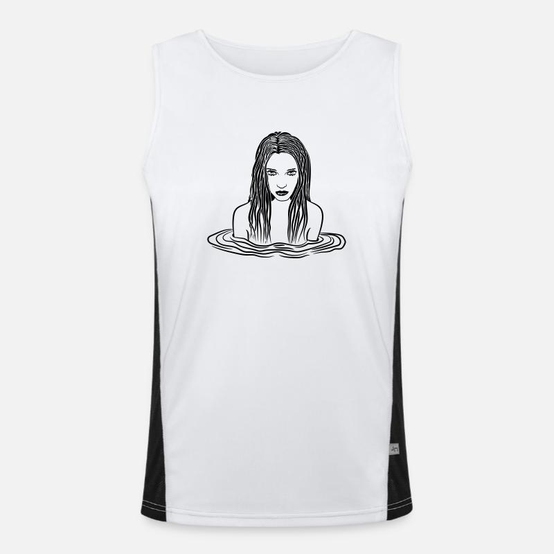 Eaux de baignade Gothic Girl Débardeur respirant contrasté Homme 