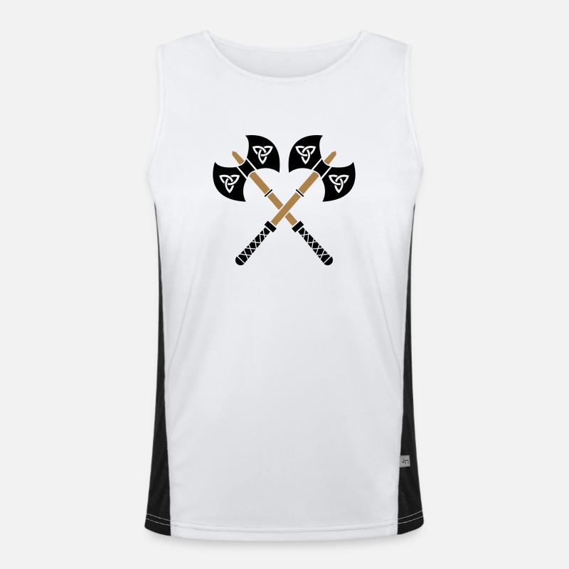 wikinger_aexte_02 Funktionelles Kontrast-Tank Top für Männer 