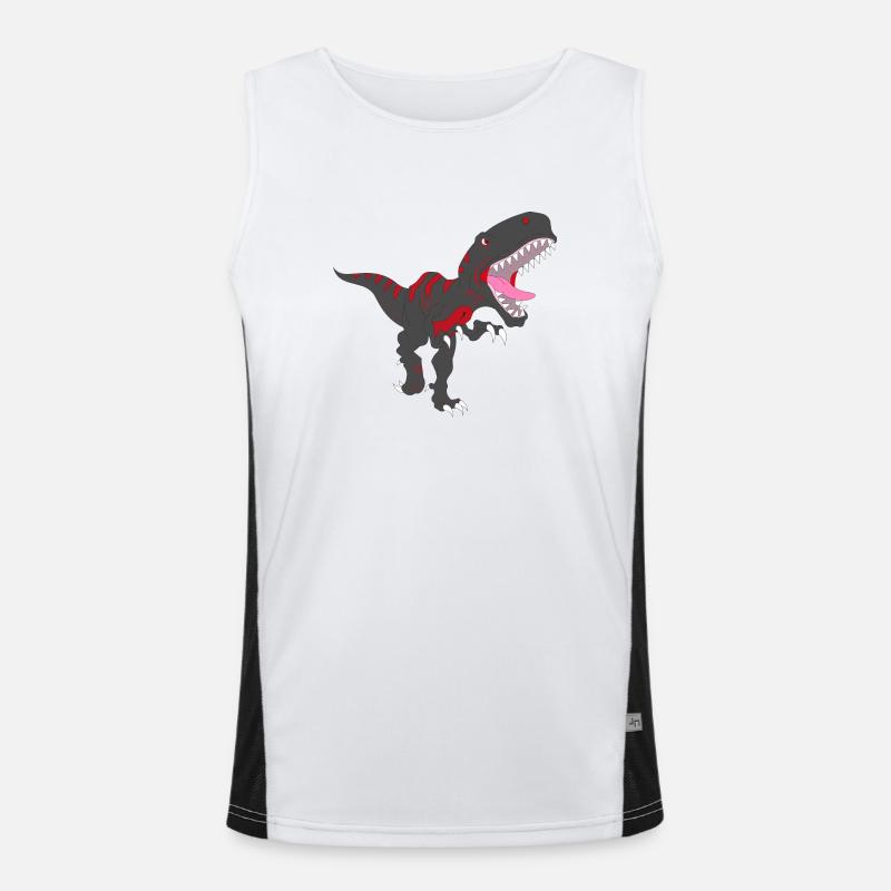 Black T-rex Men's Functional Contrast Tank Top 