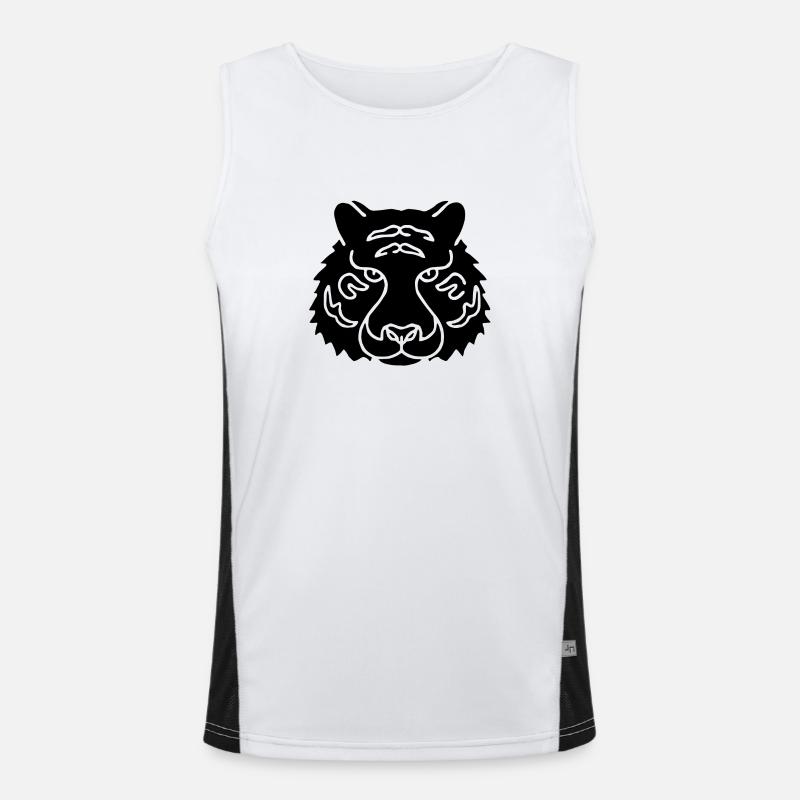 Symbol eines indischen Tigers Funktionelles Kontrast-Tank Top für Männer 