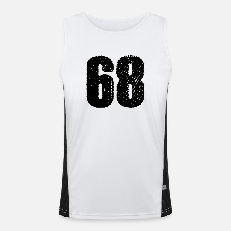 Maillot à 68 numéros Débardeur respirant contrasté Homme 