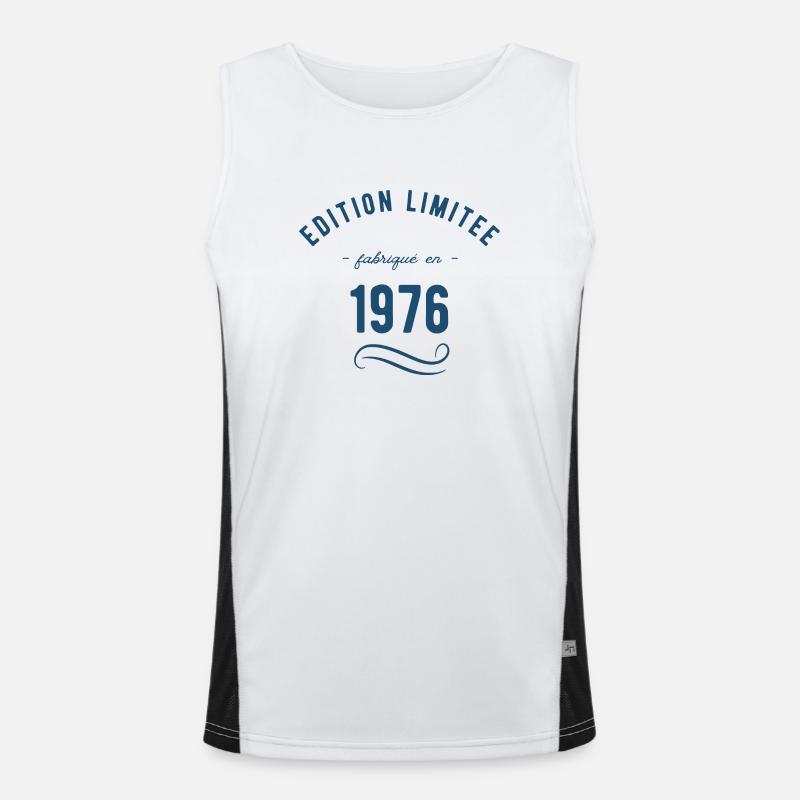 1976, Geburtsjahr, Geburtstagsgeschenk Funktionelles Kontrast-Tank Top für Männer 