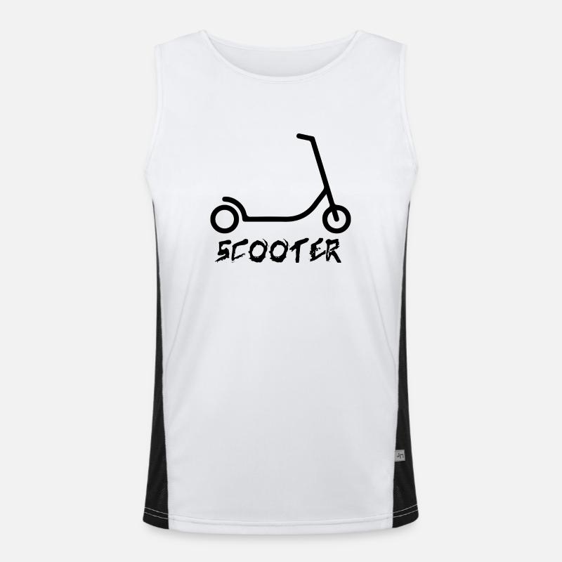 E-Scooter E-Roller Scooter Funktionelles Kontrast-Tank Top für Männer 