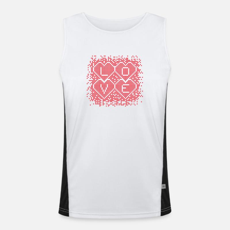 J’adore le design Pixel Débardeur respirant contrasté Homme 