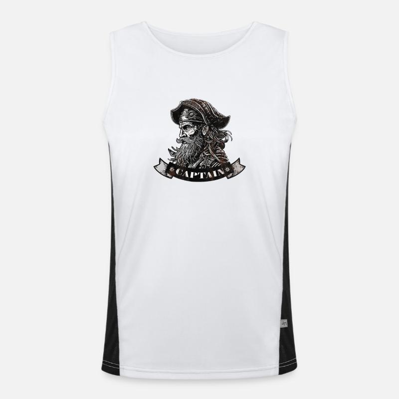 Captain Funktionelles Kontrast-Tank Top für Männer 