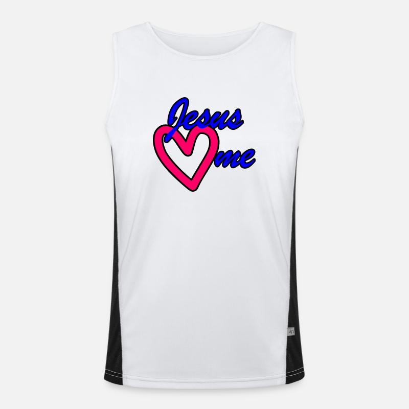 Jesus loves me Jesus loves me Men's Functional Contrast Tank Top 