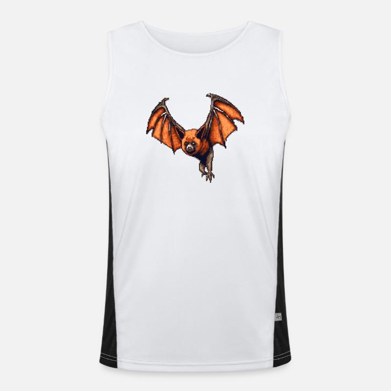 Flying fox dans de vieux graphismes rétro 16 bits Débardeur respirant contrasté Homme 