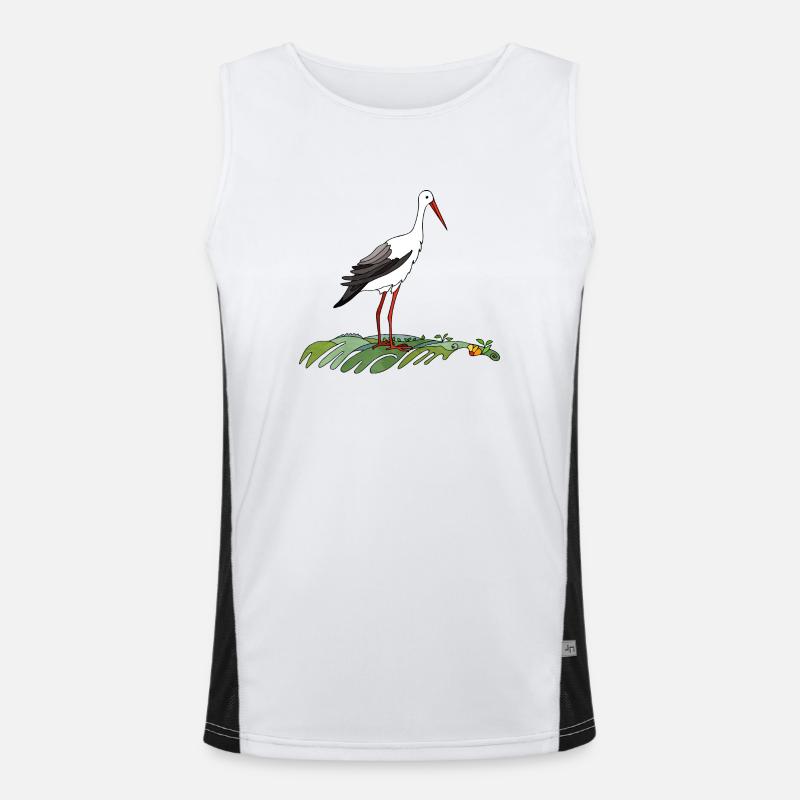 Storchenvogel Funktionelles Kontrast-Tank Top für Männer 