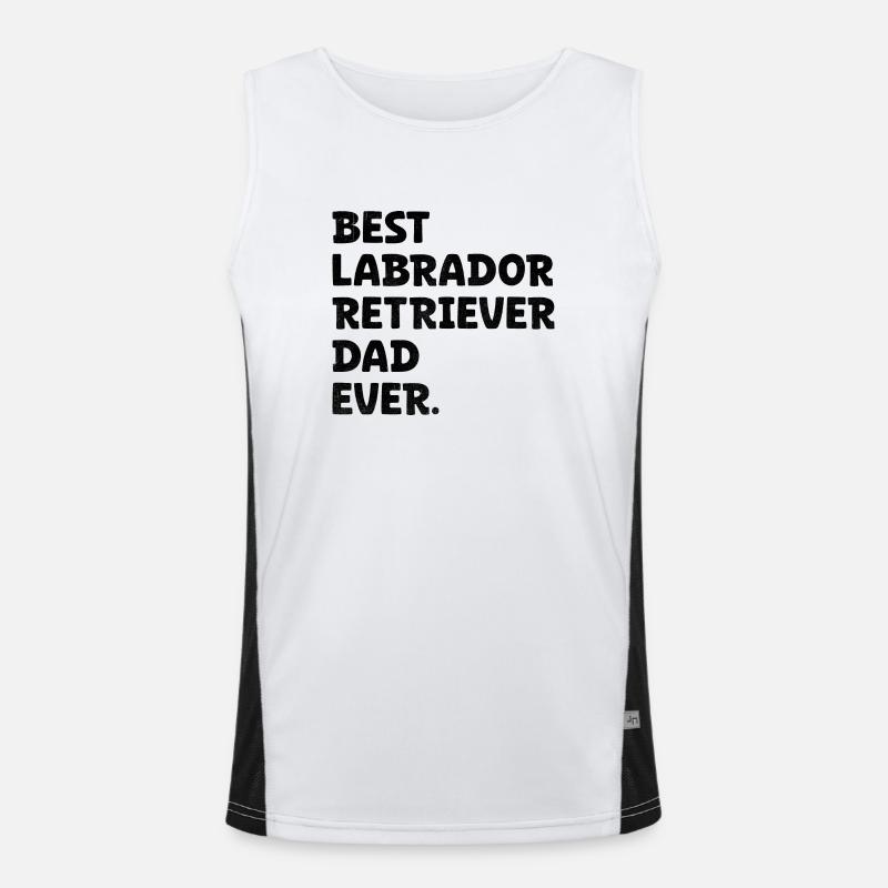 Bester Labrador Retriever Papa aller Zeiten Laborhund Funktionelles Kontrast-Tank Top für Männer 