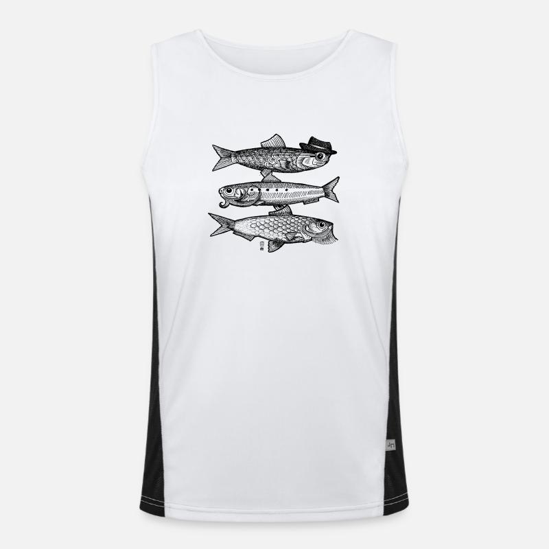 3 Fish Men's Functional Contrast Tank Top 