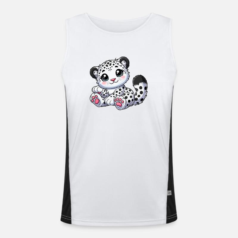 Snow leopard Men's Functional Contrast Tank Top 
