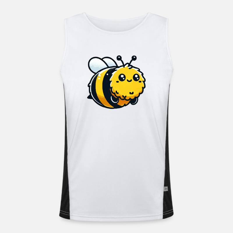 hummel biene Funktionelles Kontrast-Tank Top für Männer 