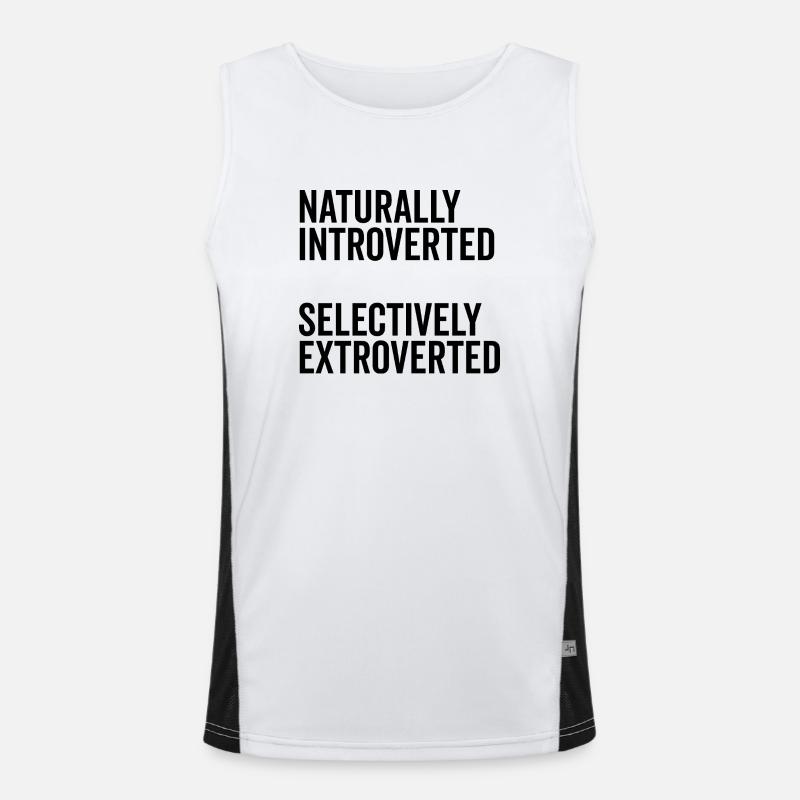 Naturally Introverted Selectively Extroverted Men's Functional Contrast Tank Top 