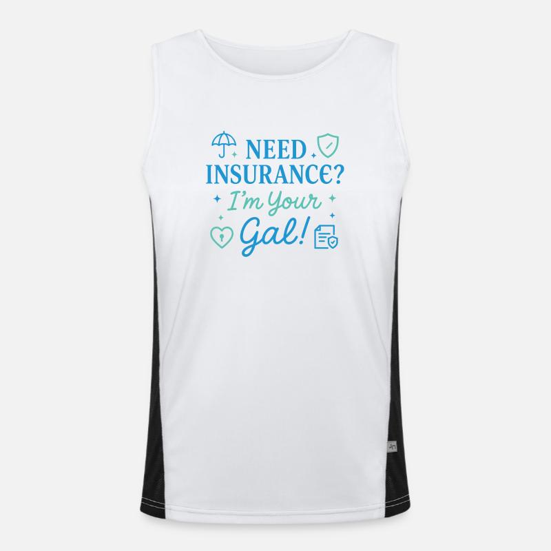 Brauchen Sie eine Versicherung? Ich bin Ihr Mann! Funktionelles Kontrast-Tank Top für Männer 
