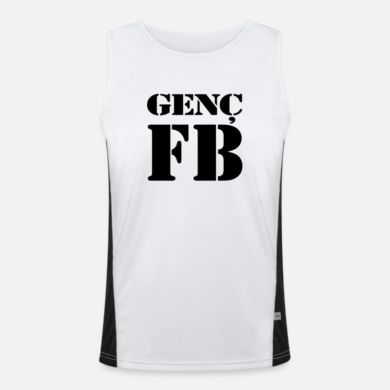 Genc FB - 2 - Men's Functional Contrast Tank Top  - white/black
