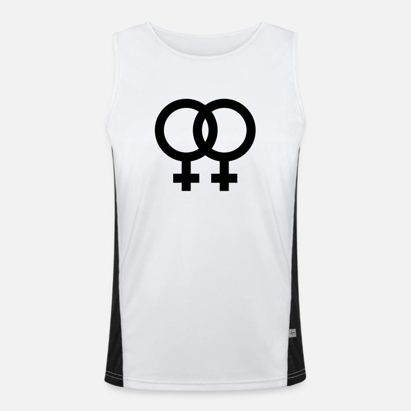 Lesbiana Camiseta funcional de tirantes en contraste para hombre 