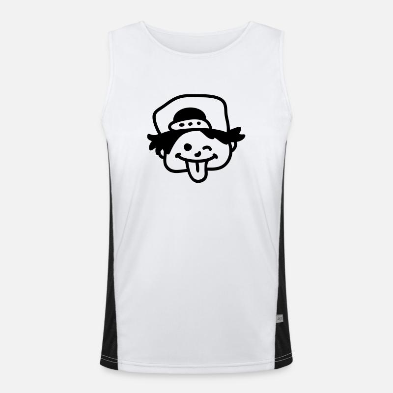 Frecher Junge - line Funktionelles Kontrast-Tank Top für Männer 