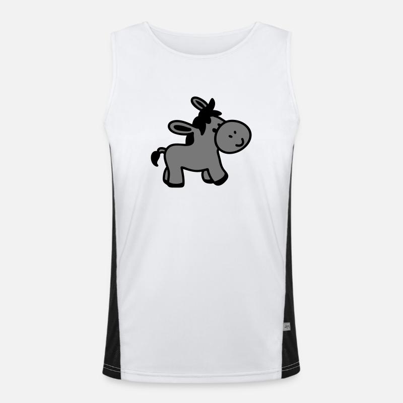 Esel Funktionelles Kontrast-Tank Top für Männer 