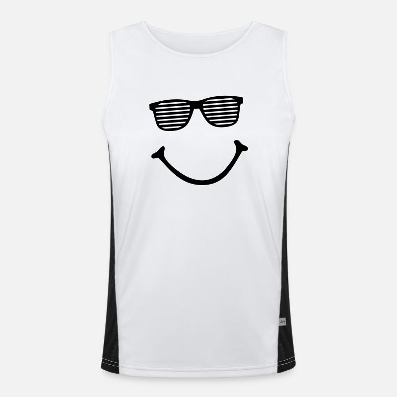 smiley Funktionelles Kontrast-Tank Top für Männer 