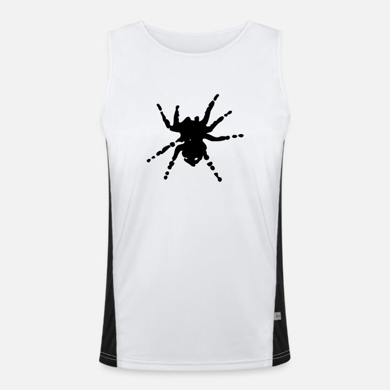 spider_insects_1 - Men's Functional Contrast Tank Top  - white/black