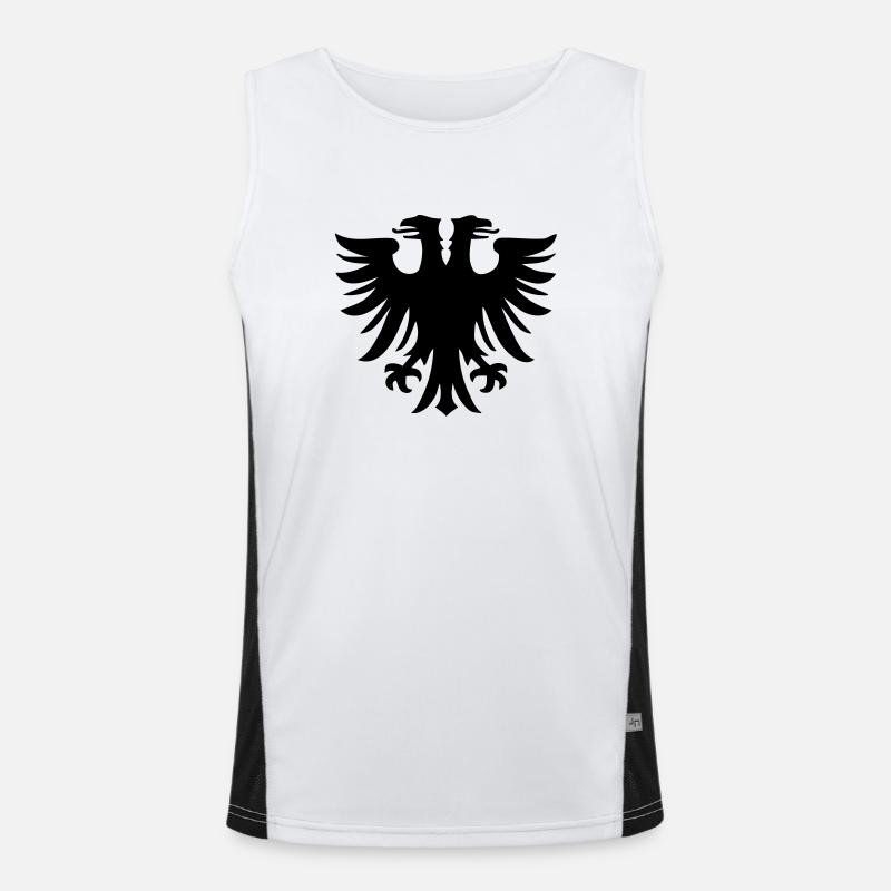 double-headed eagle - Men's Functional Contrast Tank Top  - white/black