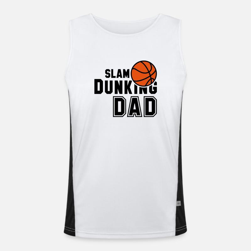 SLAM DUNKING DAD 2 Colors Funktionelles Kontrast-Tank Top für Männer 