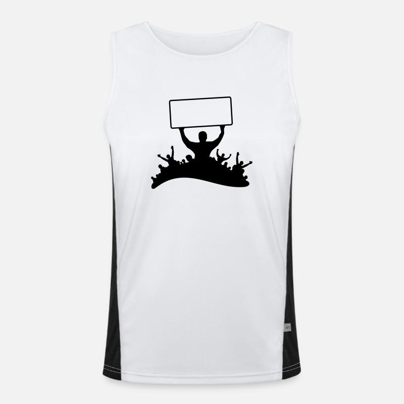 Fans Schild Funktionelles Kontrast-Tank Top für Männer 