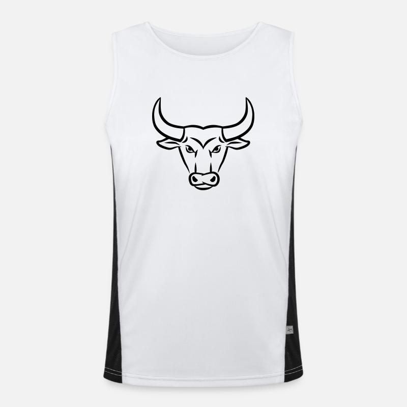 Stier Funktionelles Kontrast-Tank Top für Männer 