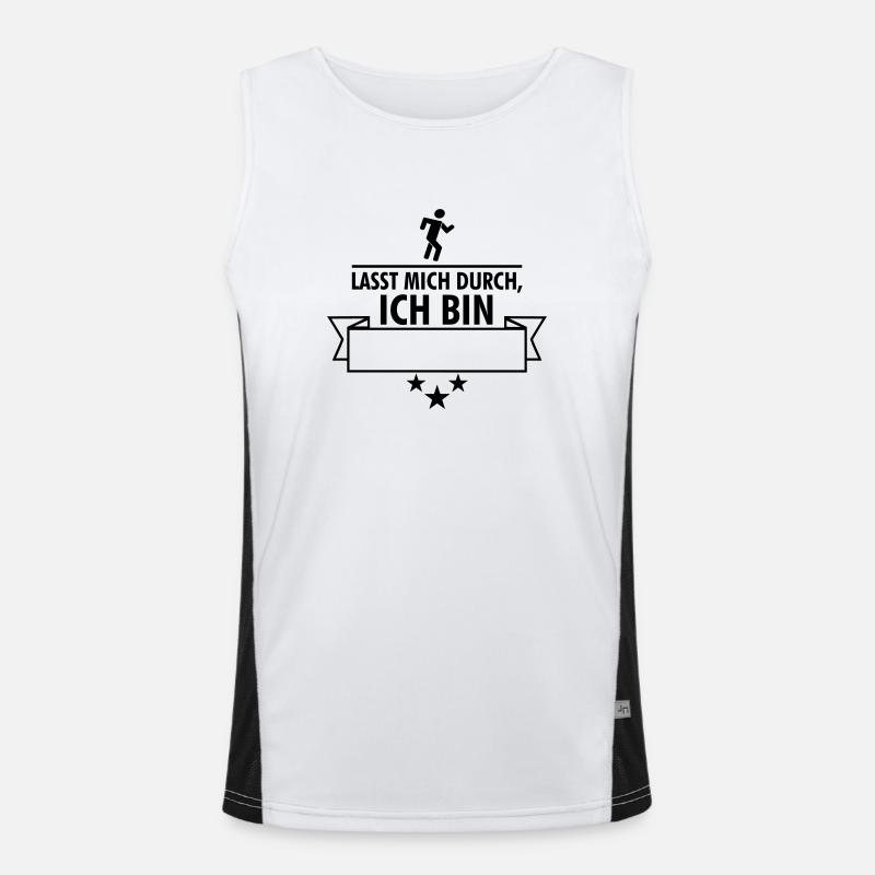 Lasst mich durch, ich bin (dein Text, dein Beruf) Funktionelles Kontrast-Tank Top für Männer 